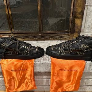 Black and gold Angeli Vergily sneakers